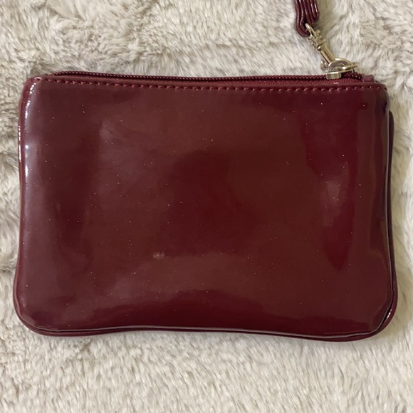 Express Maroon Sparkle Wristlet & Pink Card Holder - Picture 4 of 14